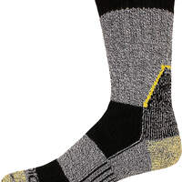 DuPont™ KEVLAR®-Reinforced Steel-Toe Crew Socks - Black (BK)