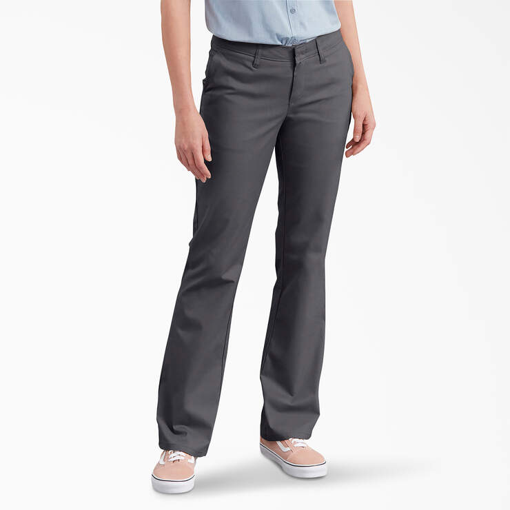 Women's FLEX Slim Fit Bootcut Pants - Charcoal Gray (CH) image number 1