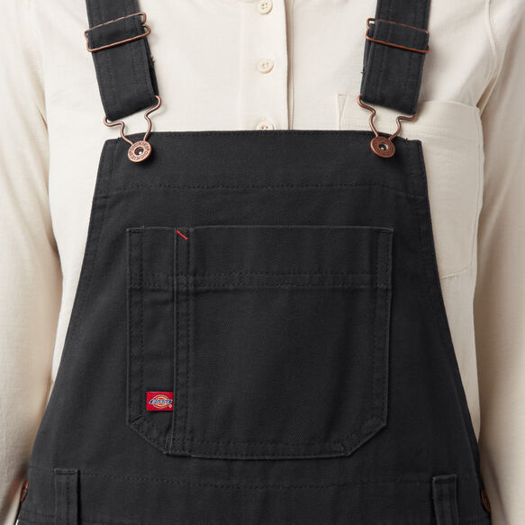 Women&#39;s Relaxed Fit Bib Overalls - Rinsed Black &#40;RBK&#41;