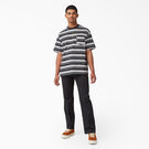 Relaxed Fit Striped Pocket T-Shirt - Black Variegated Stripe &#40;BSA&#41;