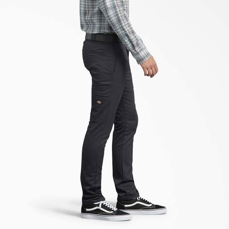 Skinny Fit Work Pants - Black (BK) image number 3
