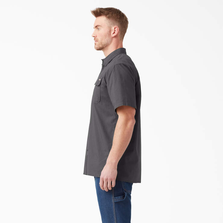 Short Sleeve Ripstop Work Shirt - Rinsed Slate (RSL) image number 3