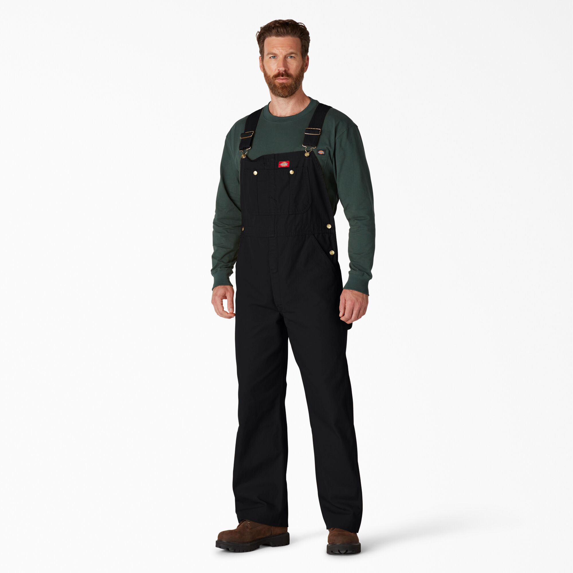 mens black overalls slim