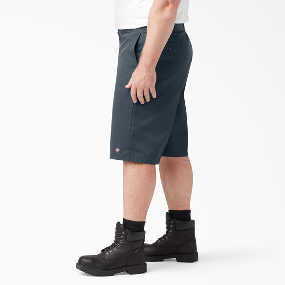Loose Fit Flat Front Work Shorts, 13&quot; - Diesel Gray &#40;YG&#41;