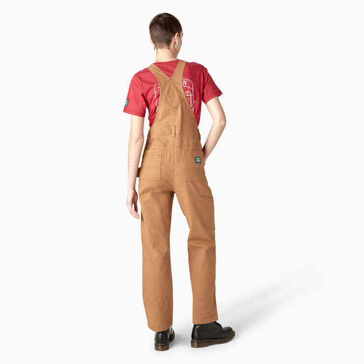 Dickies x Jameson Women's Utility Double Knee Overalls - Rinsed Brown Duck (RBD) image number 2