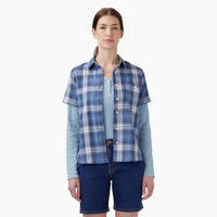 Women’s Plaid Woven Shirt - Coronet Blue Herringbone Plaid (RPH)