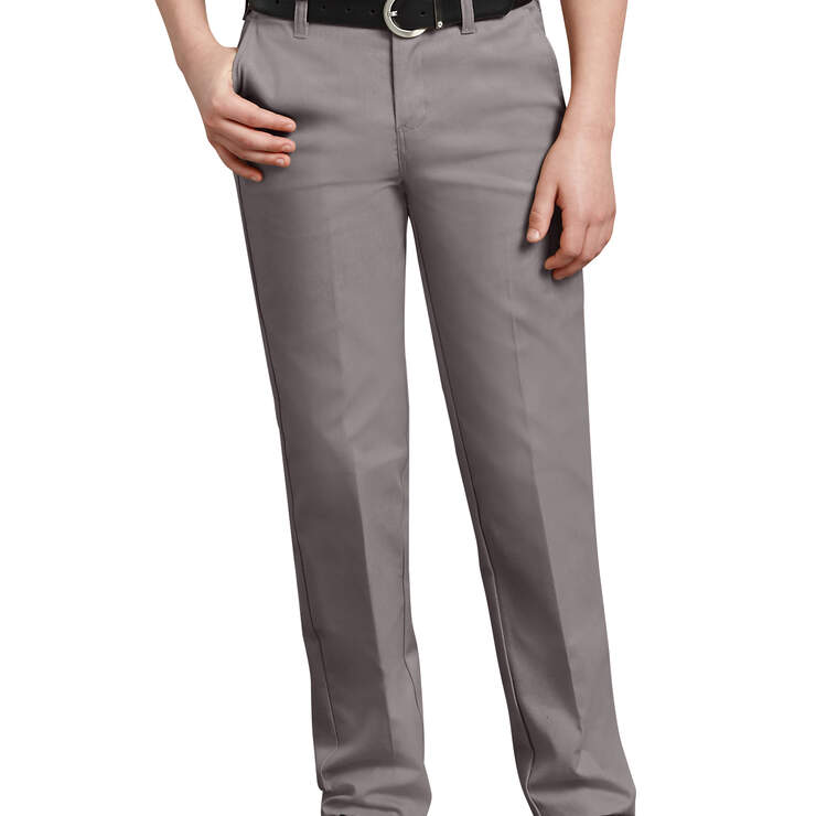 Boys' FlexWaist® Slim Fit Straight Leg Ultimate Khaki Pants, 4-7 - Silver (SV) image number 1