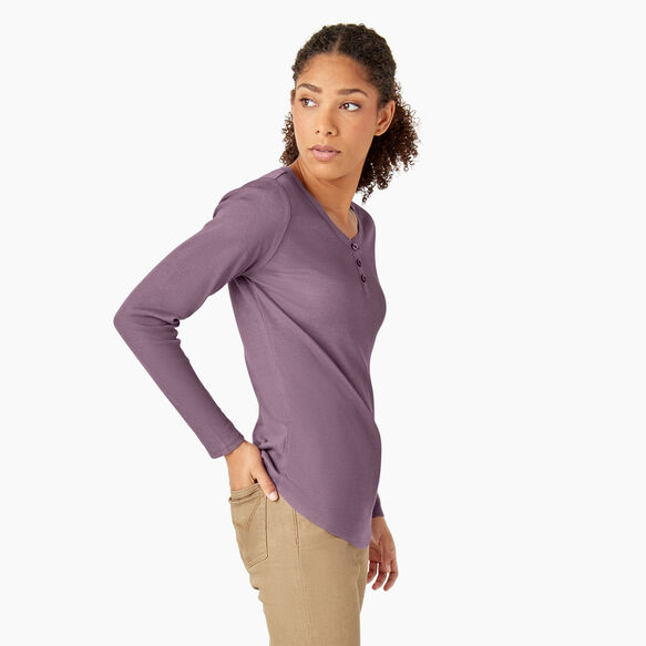 Women&#39;s Henley Long Sleeve Shirt - Grapeade &#40;GSD&#41;