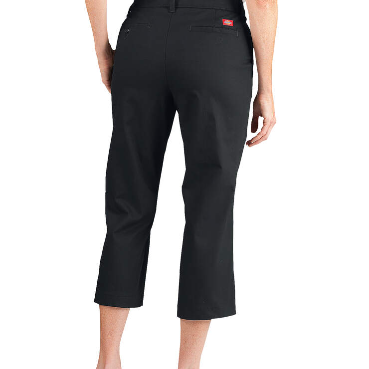 Women's Relaxed Fit Stretch Twill Capri - Black (BK) image number 1
