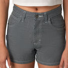 Women&#39;s High Waisted Hickory Stripe Carpenter Shorts, 3&quot; - Hickory Stripe &#40;HS&#41;