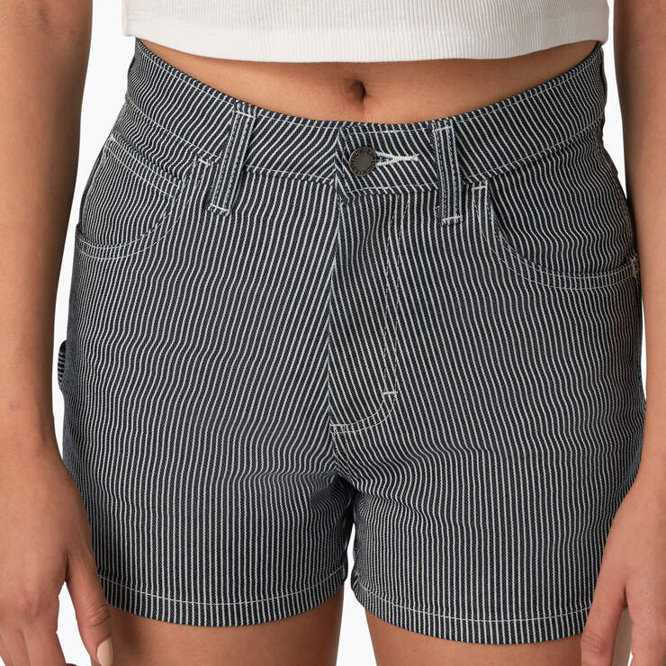 Women's Hickory Stripe Carpenter Shorts, 3" - Hickory Stripe (HS) image number 5