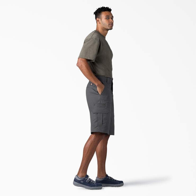 FLEX Relaxed Fit Cargo Shorts, 13" - Charcoal Gray (CH) image number 6