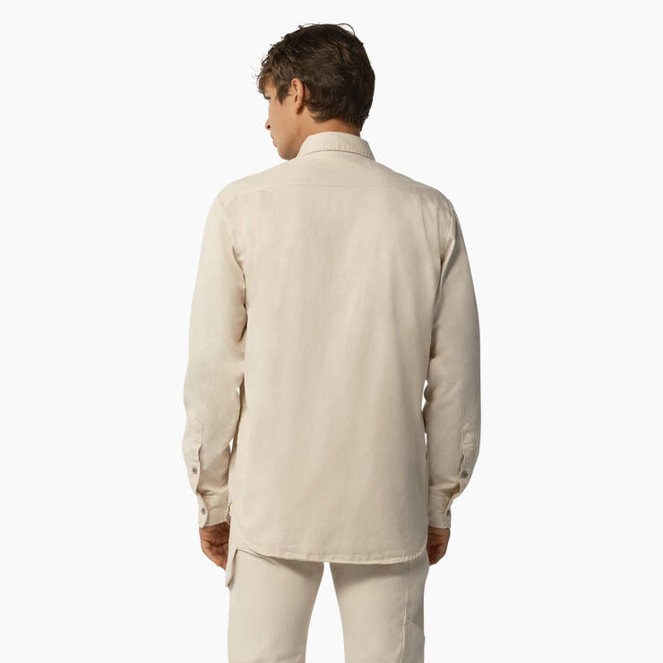 Dickies 1922 Long Sleeve Shirt - Rinsed Natural Maple (RNTMA) image number 2