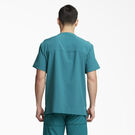 Men&#39;s EDS Essentials V-Neck Scrub Top with Patch Pockets - Hunter Green &#40;HTR&#41;