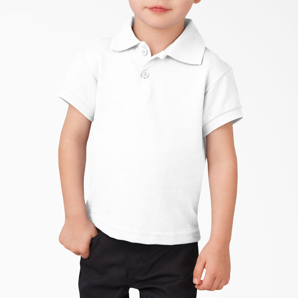 Toddler Short Sleeve Piqu&eacute; Polo Shirt - White &#40;WH&#41;
