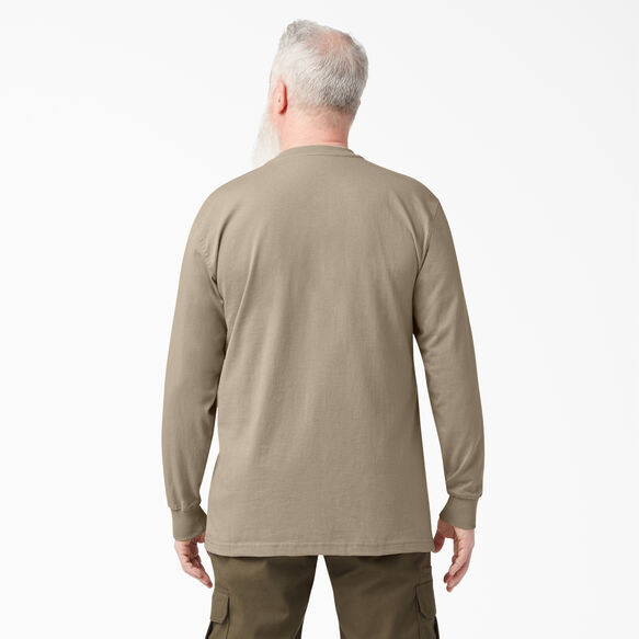 Heavyweight Long Sleeve Henley T-Shirt - Desert Sand &#40;DS&#41;