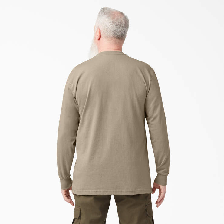 Heavyweight Long Sleeve Henley T-Shirt - Desert Sand (DS) image number 2
