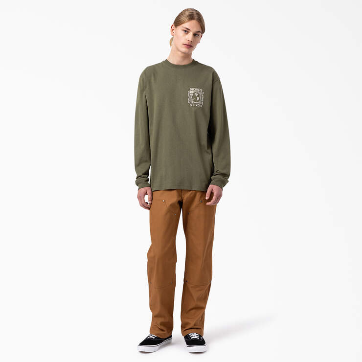 Marbury Long Sleeve T-Shirt - Military Green (ML) image number 3