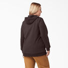 Women&#39;s Plus Heavyweight Logo Sleeve Hoodie - Chocolate Brown Heather &#40;CBH&#41;
