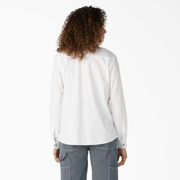 Women&#39;s Long Sleeve Roll-Tab Work Shirt - White &#40;WH&#41;