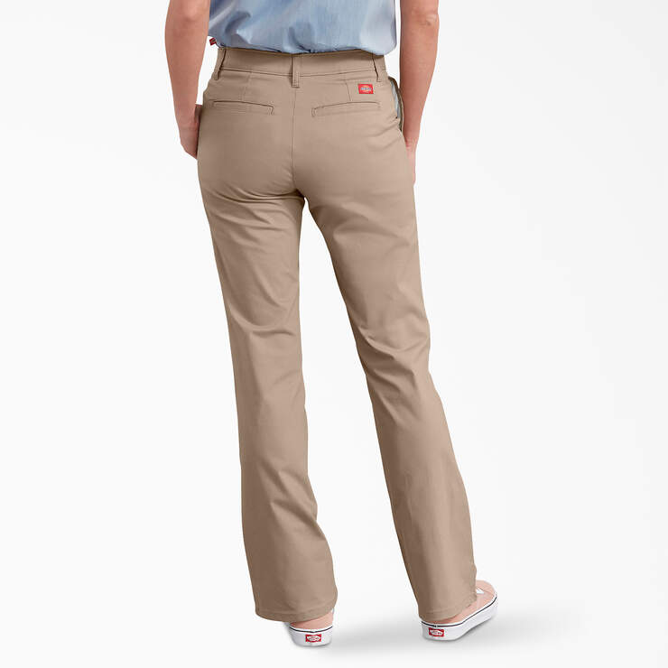 Women's FLEX Slim Fit Bootcut Pants - Desert Sand (DS) image number 2