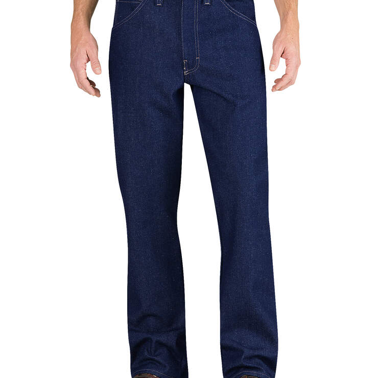 Flame-Resistant Relaxed Fit Straight Leg 5-Pocket Jeans - Rinsed Indigo Blue (RNB) image number 1