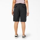 Women&#39;s Plus Relaxed Fit Cargo Shorts, 11&quot; - Black &#40;BK&#41;