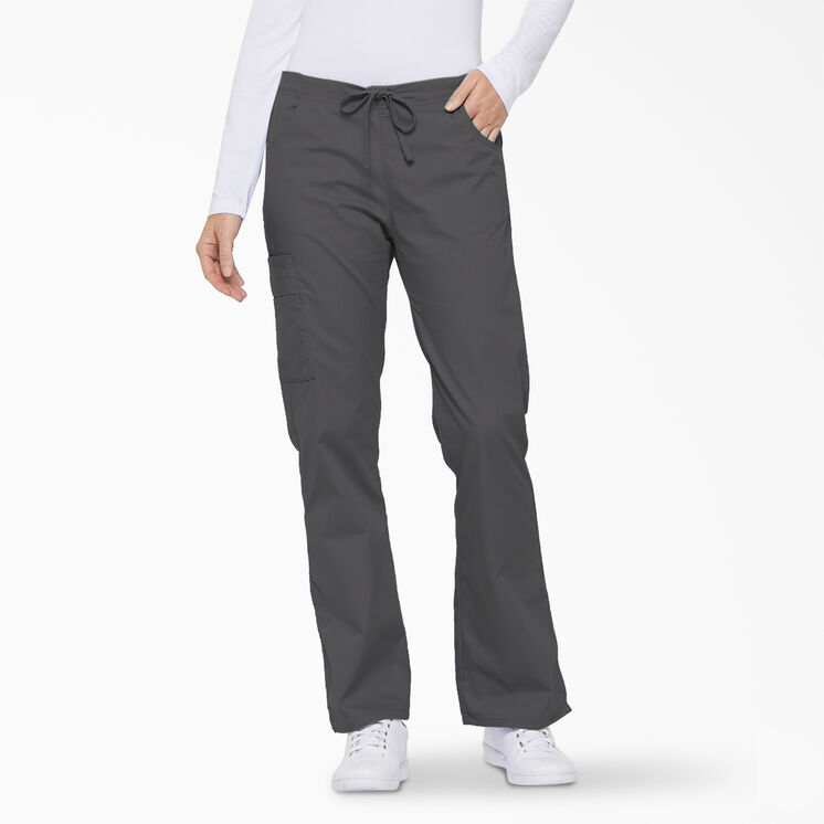 Women&#39;s EDS Signature Flare Leg Cargo Scrub Pants - Pewter Gray &#40;PEW&#41;