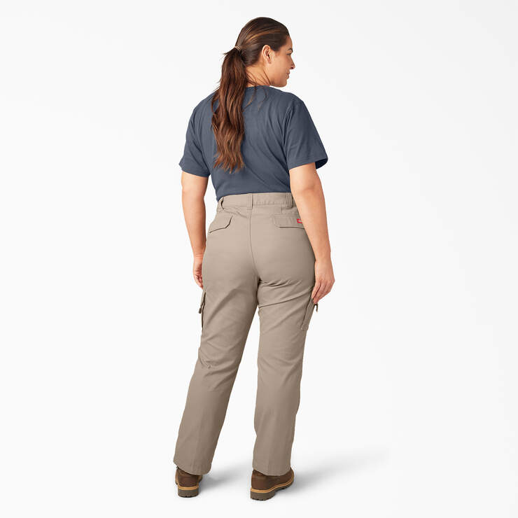 Women's Plus Relaxed Fit Cargo Pants - Rinsed Desert Sand (RDS) image number 5
