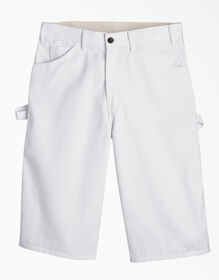 13&quot; FLEX Relaxed Fit Utility Painter&#39;s Shorts - White &#40;WH&#41;