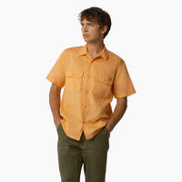 Madras Short Sleeve Work Shirt - Papaya Smoothie (MO2)