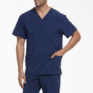 Men&#39;s EDS Essentials V-Neck Scrub Top with Patch Pockets - Navy Blue &#40;NYPS&#41;