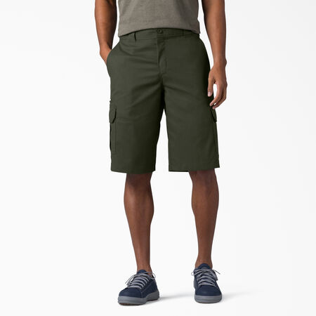 Relaxed Fit Cargo Shorts, 13&quot; - Olive Green &#40;OG&#41;