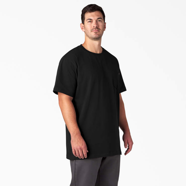Heavyweight Short Sleeve Pocket T-Shirt - Black (BK) image number 8
