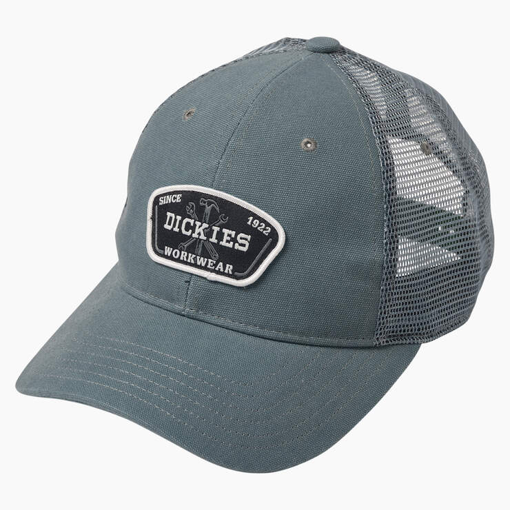 Workwear Patch Canvas Trucker Cap - Lincoln Green (LN) image number 1