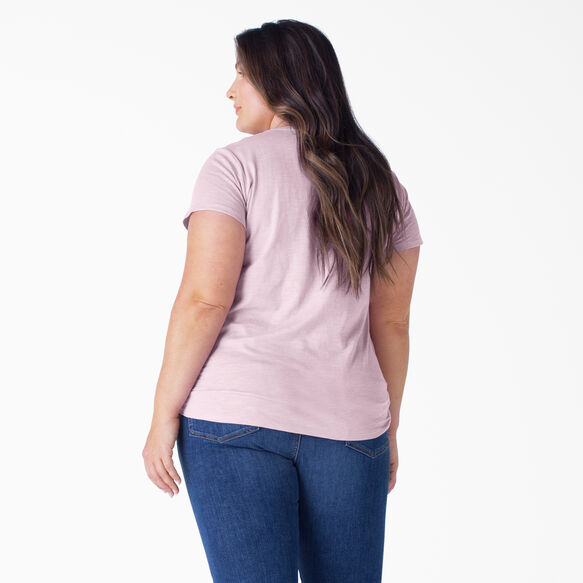 Women&#39;s Plus Short Sleeve V-Neck T-Shirt - Mauve Shadows &#40;VS&#41;