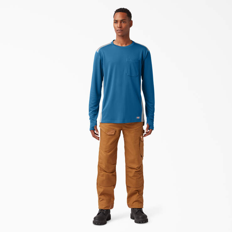 Temp-iQ® 365 Long Sleeve Pocket T-Shirt - Vallarta Blue (V2B) image number 4