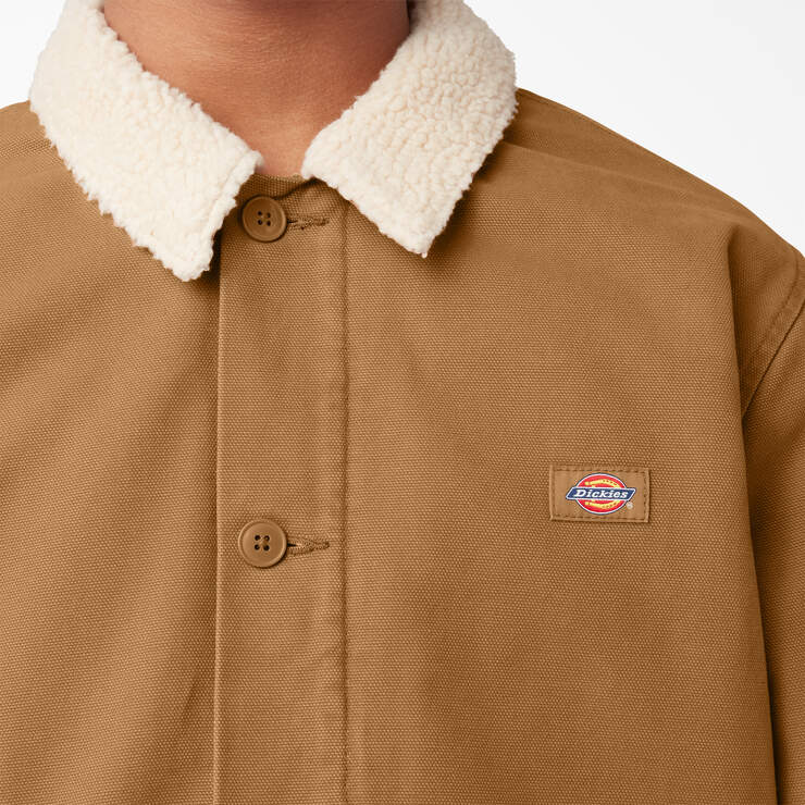 Duck Canvas High Pile Fleece Jacket - Stonewashed Brown Duck (SBD) image number 5