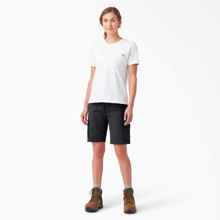 Women's Ripstop Cargo Shorts, 9" - Black (BKX) image number 4