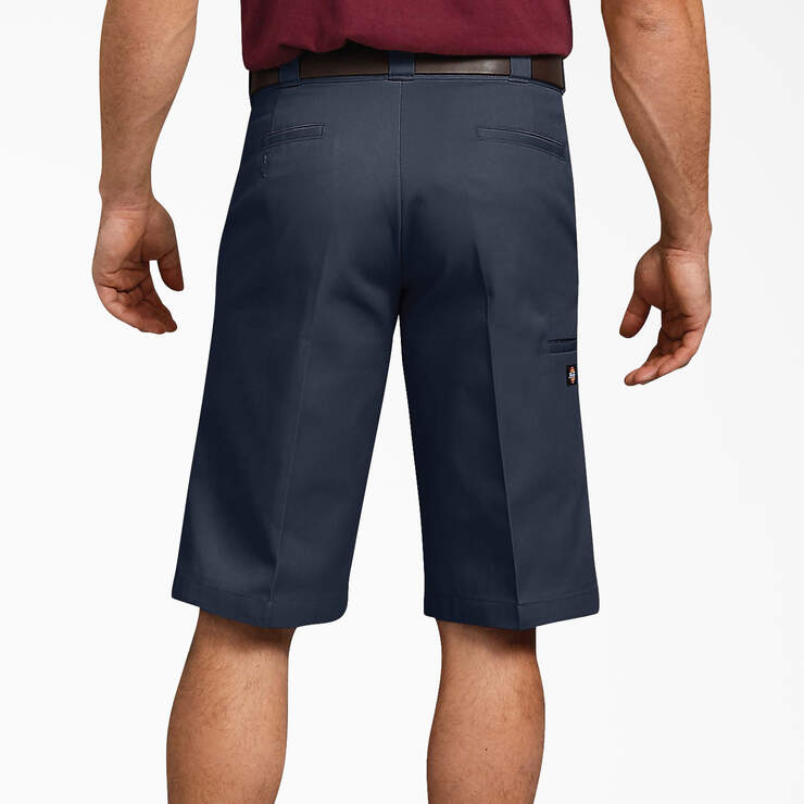 Relaxed Fit Multi-Use Pocket Work Shorts, 13" - Dark Navy (DN) image number 3