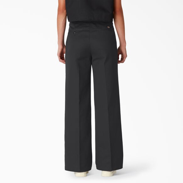 Women&#39;s Regular Fit Wide Leg Work Pants - Stonewashed Black &#40;SBK&#41;