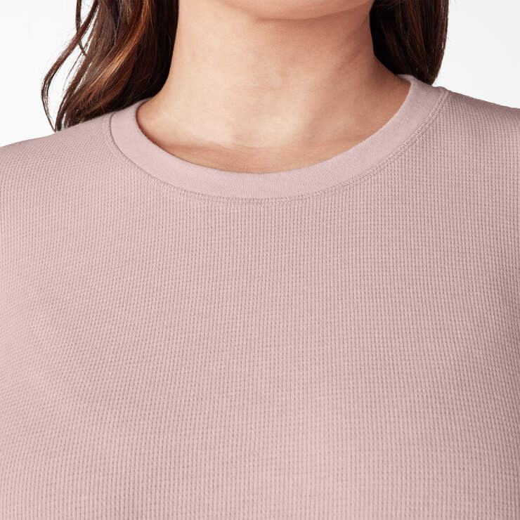 Women's Plus Long Sleeve Thermal Shirt - Peach Whip (P2W) image number 7