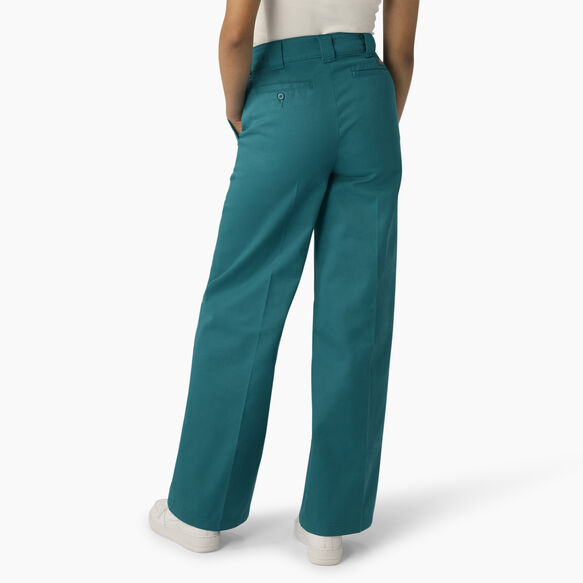 Women&#39;s Stonewashed Wide Leg Work Pants - Deep Lake &#40;DL2&#41;