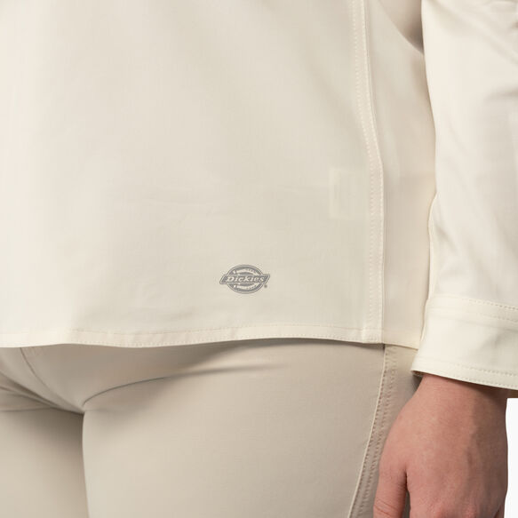 Women&#39;s Plus Cooling Roll-Tab Work Shirt - Antique White &#40;ADW&#41;