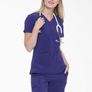 Women&#39;s EDS Essentials V-Neck Scrub Top - Purple Grape &#40;GP&#41;
