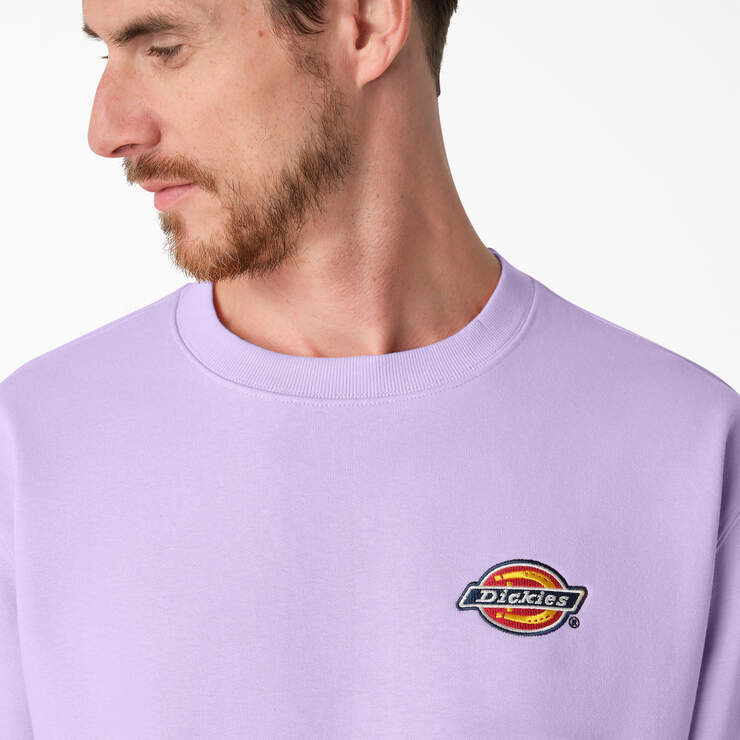 Fleece Embroidered Chest Logo Sweatshirt - Purple Rose (UR2) image number 5