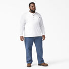 Heavyweight Long Sleeve Henley T-Shirt - White &#40;WH&#41;