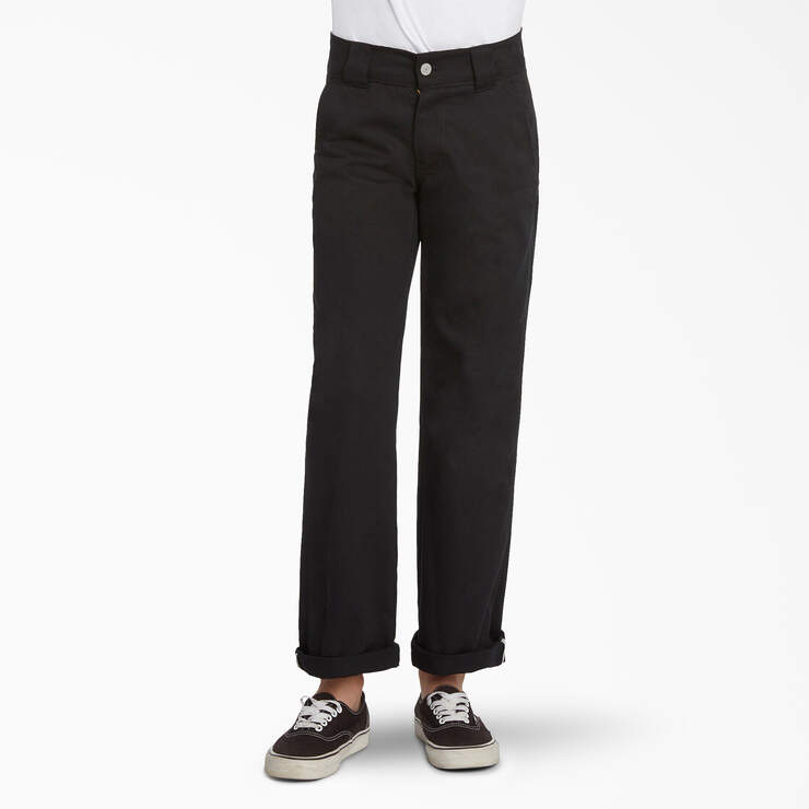 Boys’ Relaxed Fit Utility Pants - Black (BLK) image number 1