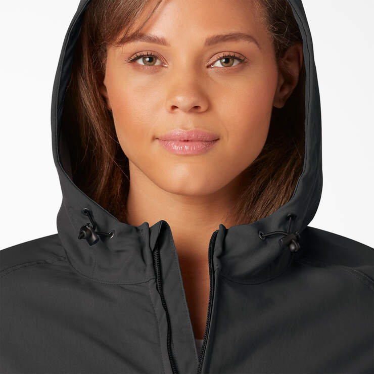 Women's Plus Performance Hooded Jacket - Black (BKX) image number 5