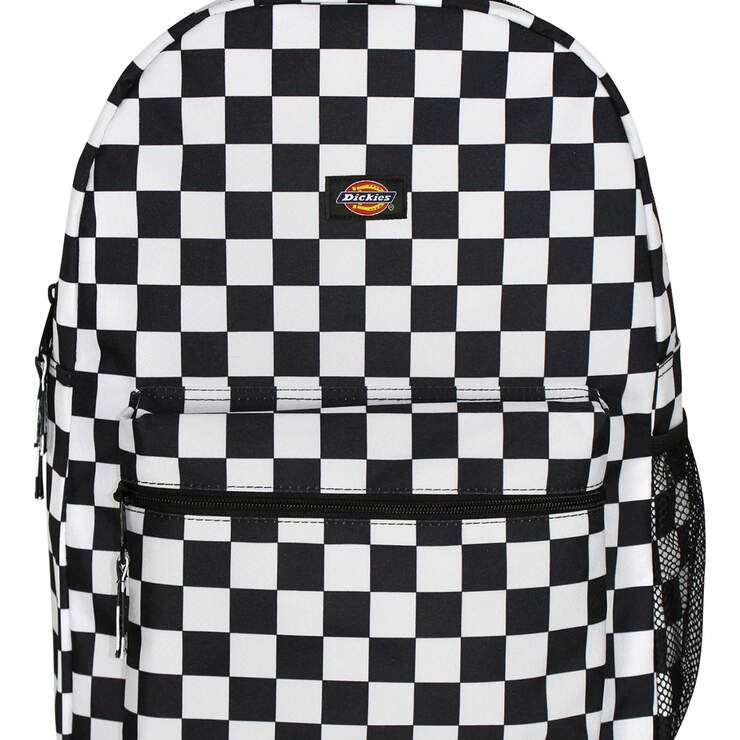 Student Black Checkered Backpack - Black White Checkered (CBW) image number 1